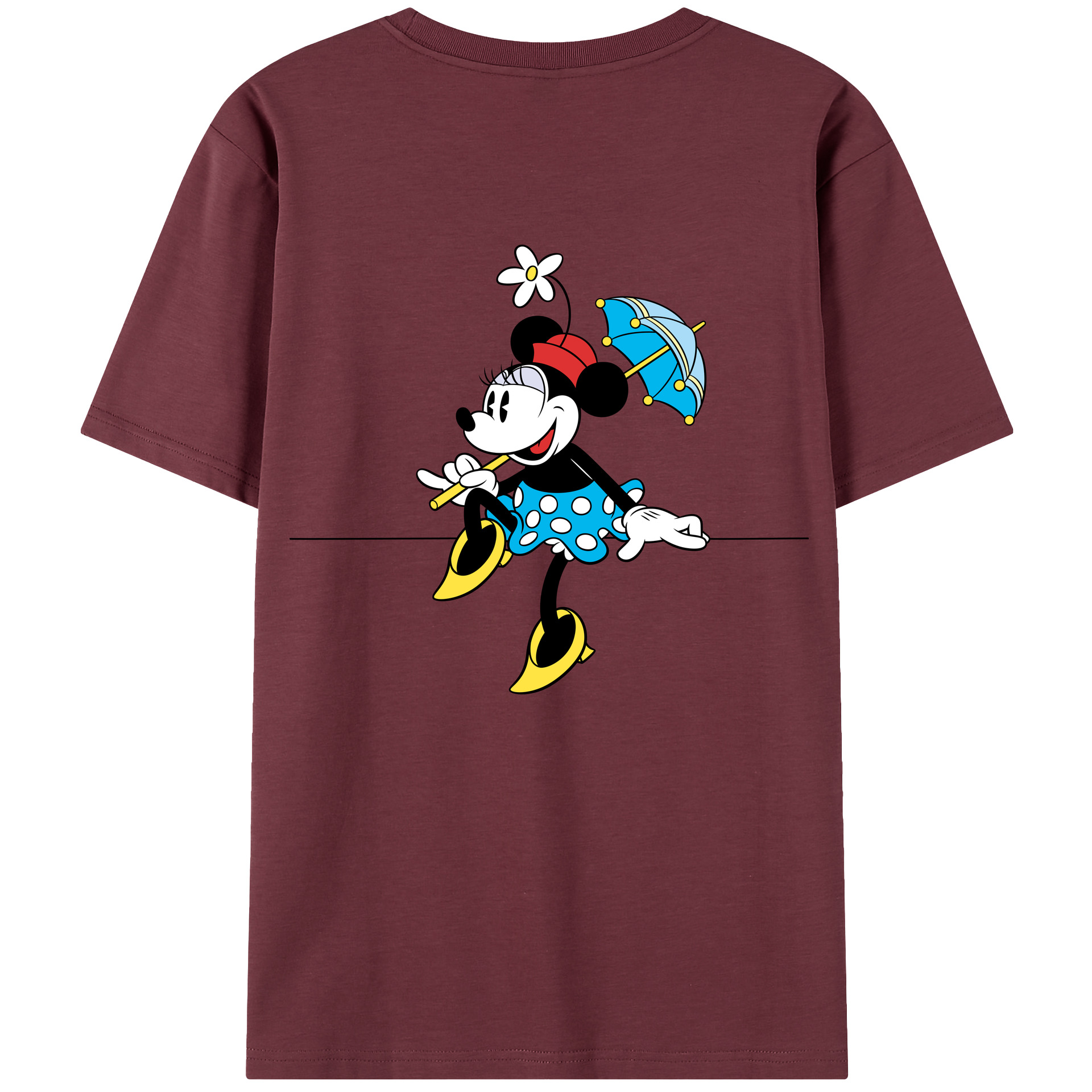 （画像用） ミッキーマウス Mickey Mouse 綿100％半袖Tシャツ（背面プリント）
